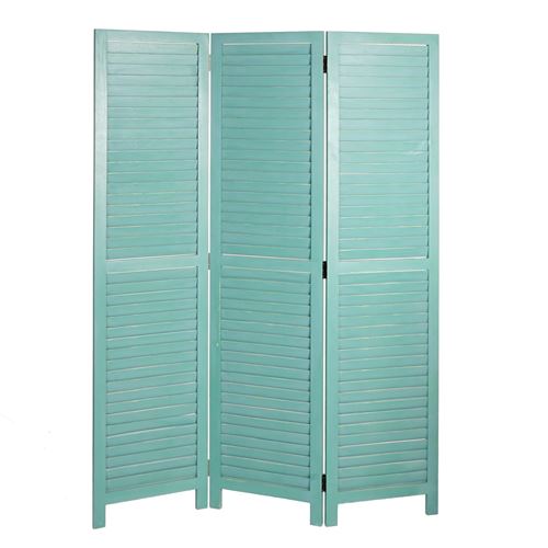 Paravent MENDLER HWC-C30 vintage 170x120cm vert