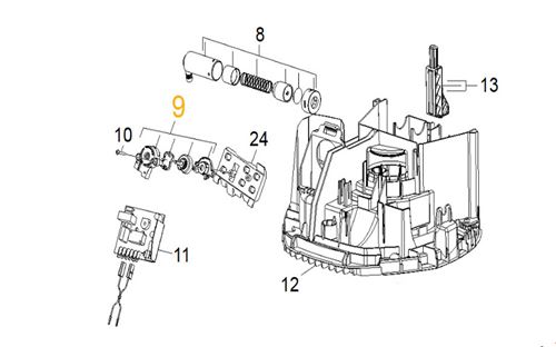 Boitier De Commande Rep 9 pour Pieces Aspirateur Nettoyeur Petit Electromenager Karcher - 90126460