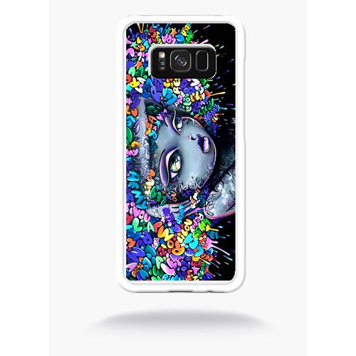 Coque Typographie Lettre Et Cheveux Colorées Compatible Samsung S8+ Bord Transparent