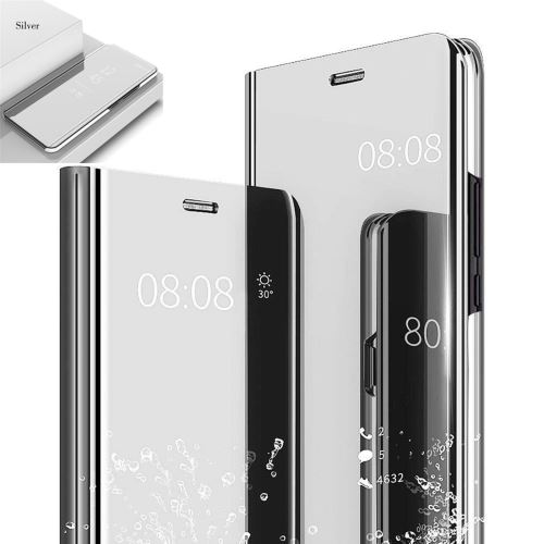 Etui Housse HUAWEI P30 LITE Clear Miroir Coque Transparent Folio Argent