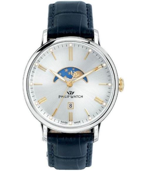 Philip Watch Montre Homme R8251595001 Automatiques Argent, Blanc