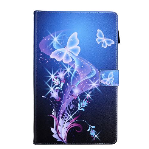 Etui en PU impression de modèle flip avec porte-carte papillons magiques pour votre Samsung Galaxy Tab A 8.0 Wi-Fi (2019) SM-T290