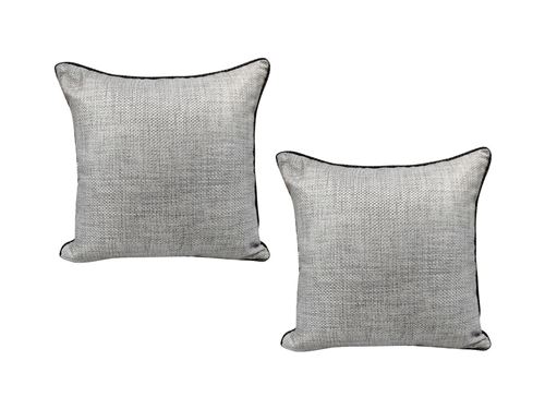 Lot de 2 coussins EICHI - 50 x 50 cm - Gris clair