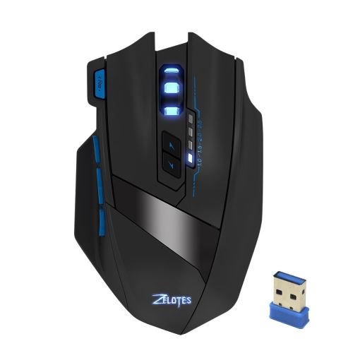 Zélote F-15 Dual-Mode Souris de Jeu 2500Dpi Filaire / Sans Fil Dpi Réglable BT052