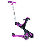 Globber Evo Comfort - Trottinette Enfant Évolutive 5 en 1 - Rose