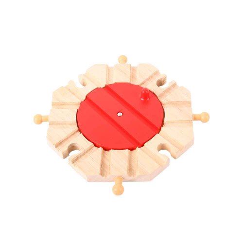 Bigjigs Rail 8 Way Turntable - Other Major Wooden Rail Brands are Compatible