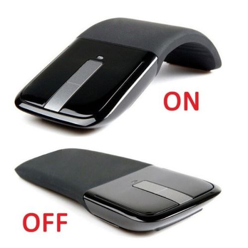 Souris Arc pour PC Sans Fil USB Pliable Universelle Capteur Optique 3 Boutons (NOIR)