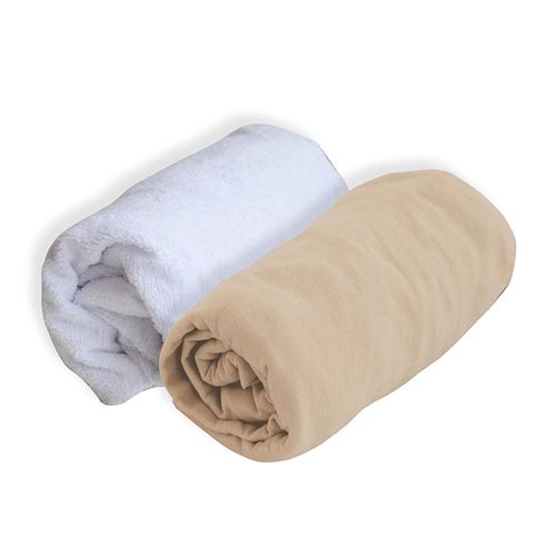 PMP Set de Alèse Polyuréthane + Drap Housse Nougat 70 x 140 cm