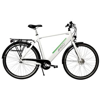 Amigo E Line Velo De Ville Electrique 28 Pouces 58 Cm Homme 3sp V Brake Blanc Velo Electrique Achat Prix Fnac