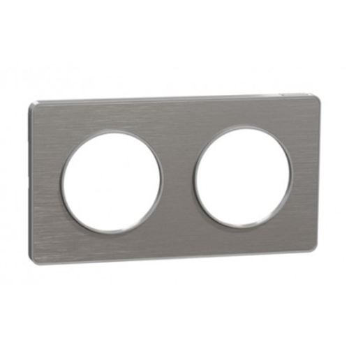 Schneider Electric - Plaque de finition Odace Styl - 2 postes - Aluminium - Image 2