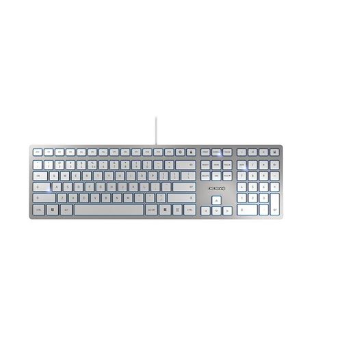 CHERRY KC 6000 SLIM - Toetsenbord - USB - VS - toetsschakelaar: CHERRY SX - zilver