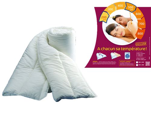Couette bleu calin la couette pour deux 240x260cm