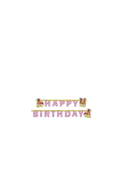 Guirlande - Chevaux : Happy Birthday