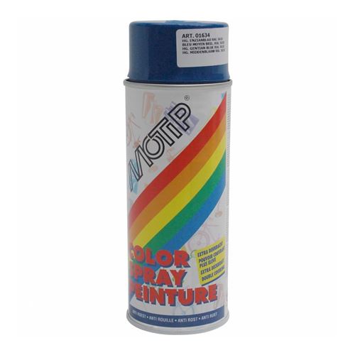 Bombe de peinture motip deco glycero brillant bleu gentiane aerosol 400ml (01634)