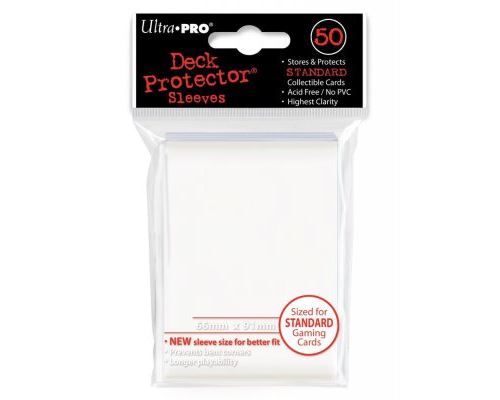 Protèges cartes sleeves ultra-pro blanc (x 50) - asmodee