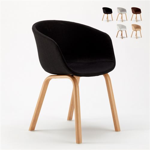 Chaise bureau Design Scandinave Komoda, Couleur: Noir
