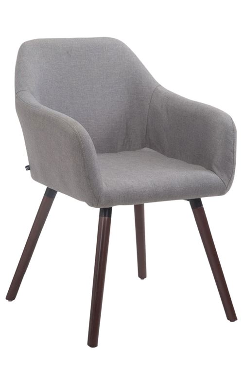 Chaise visiteur Achat V2 tissu , Gris/Noyer