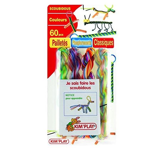KIM PLAY  - 60201 - Kit De Loisirs Cr&eacute;atifs - 60 Brins Scoubidou Notice