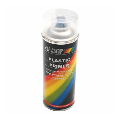 Bombe de peinture motip appret pro special plastique transparent spray 400ml (04063)