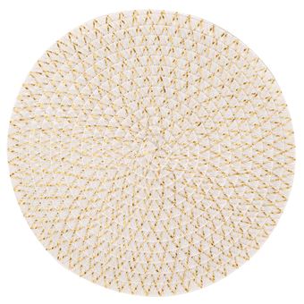 Set De Table Design Tresse Irise Diam 38 Cm Blanc Achat Prix Fnac