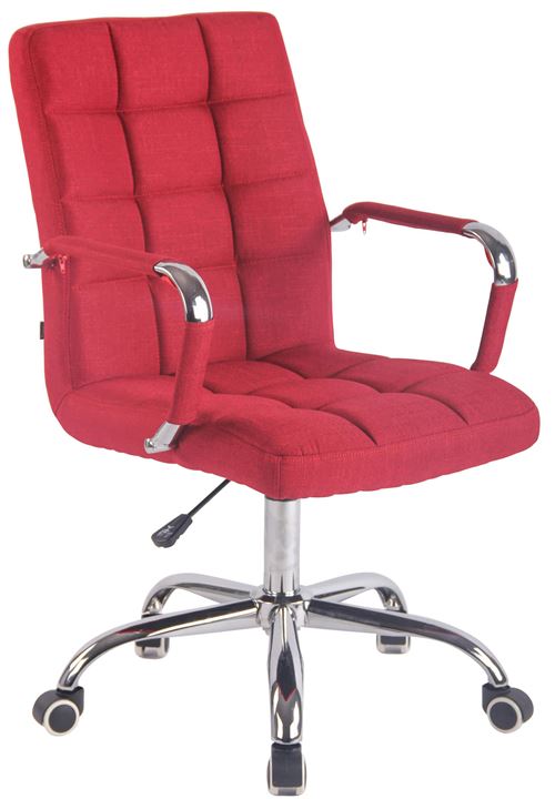 CLP Fauteuil de Bureau Deli Tissu  Rouge