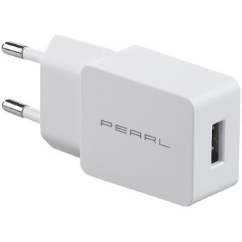 Chargeur secteur USB compact 2,1 A / 10,5 W - coloris blanc