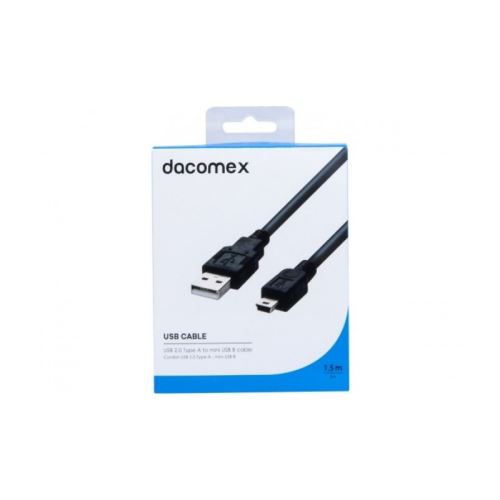 Dacomex Noir Cordon Usb 2.0 Type-A - Mini Usb B - 1,5 M