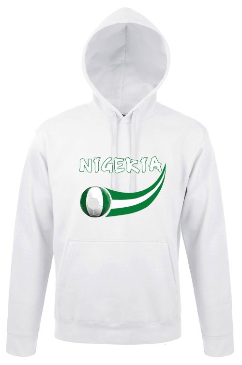 Supportershop Nigeria Sweatshirt à Capuche Adulte, Blanc, FR : M (Taille Fabricant : M)