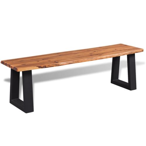 vidaXL - Banc - Industriel - Bois d'acacia - 145 cm - Image 2