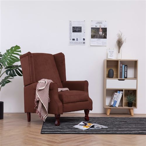 Fauteuil inclinable Marron Tissu
