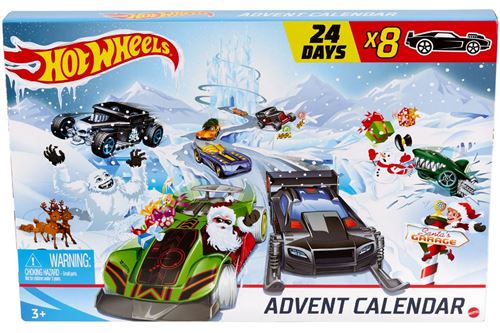 Hot Wheels calendrier de l'Avent garçons 52 cm carton