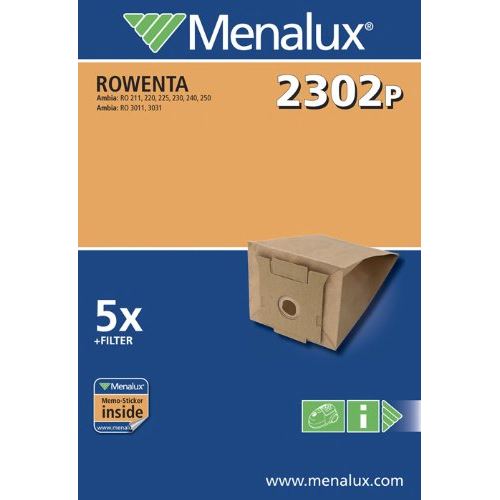 Menalux 2043420 Sac pour Aspirateur 2302 P Papier
