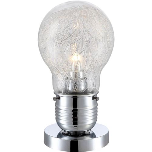 GLOBO Lampe de table LED FELIX Verre Chromé 15039T