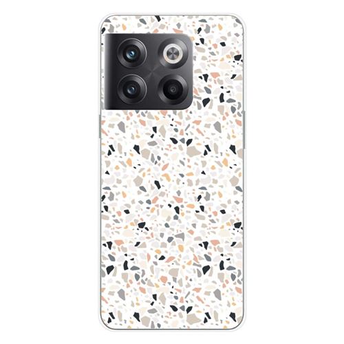 Coque en silicone imprimée compatible OnePlus 10T 5G Terrazzo color