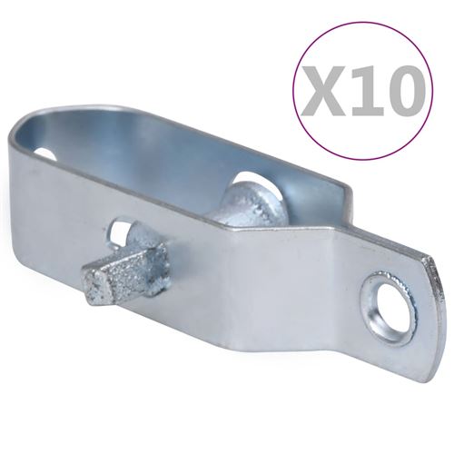 vidaXL Tendeurs de fil de clôture 10 pcs 90 mm Acier Noir