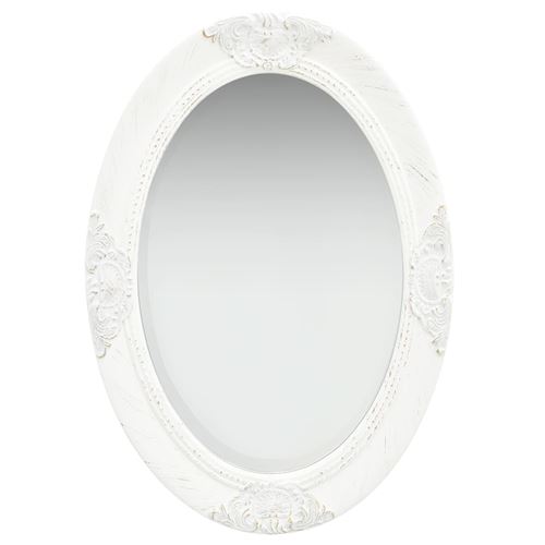 Miroir ovale 50x70cm Blanc