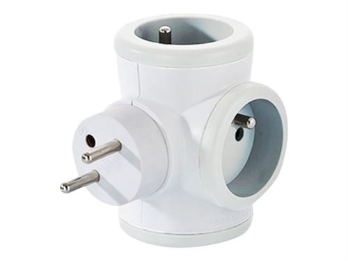 Multiprise Triplite Rotative Couleur blanche