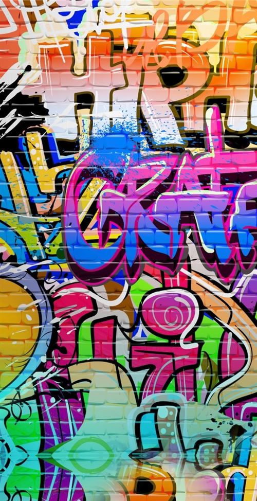 Good Morning serviette Graffiti de plage 75 x 150 cm multicolore