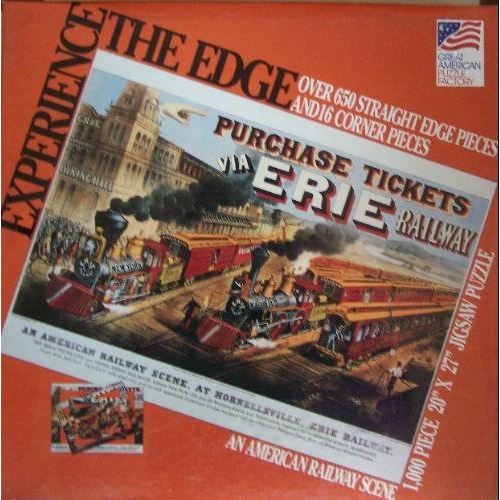 Experience the Edge 1,000 Piece Jigsaw Puzzle - An American Railway Scene at Hornellsville, Erie Railway
