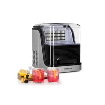 Klarstein Kristall Machine à glaçons 15kg/24h - 2 tailles de cubes au choix pour fabrication facile de cocktails maison - Réservoir 2,5l - 1