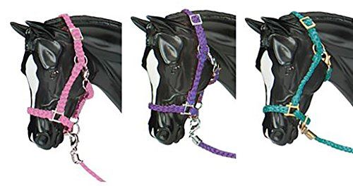 Halter en nylon avec corde en plomb, paquet de 3