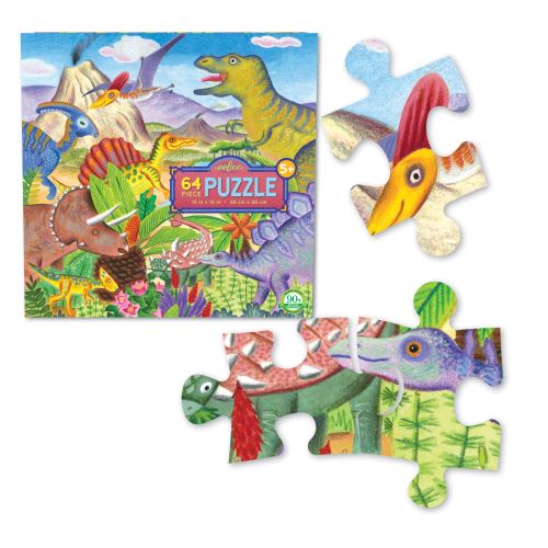 Puzzle 64p- l'ile des dinosaures