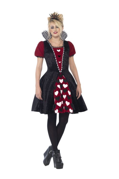 Costume reine de coeur rouge sombre luxe xs