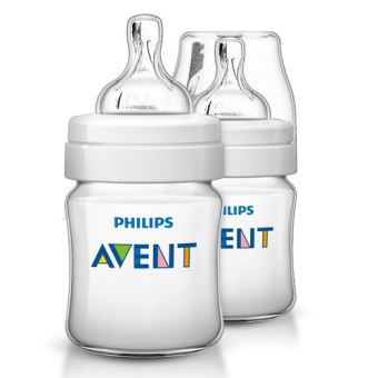 Philips Avent Lot De 2 Biberons Classic 125ml Biberons Plastique