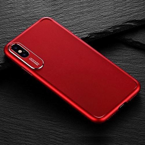 Iphone X / Xs Coque Protection Plastique Metal Rouge Als81015