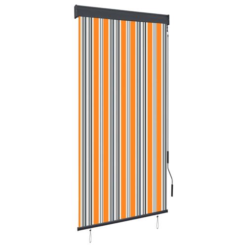 VidaXL Store Roulant d'ext&eacute;rieur 80x250 cm Jaune et Bleu