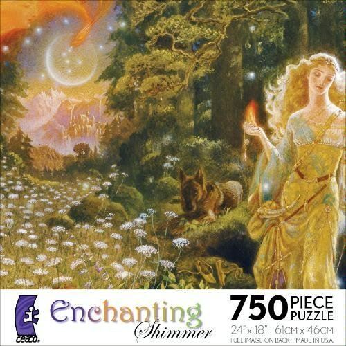 Ceaco Enchanting Shimmer Puzzle In The Forest of Serre 750 Piece Puzzle MADE IN USA PUZZLE
