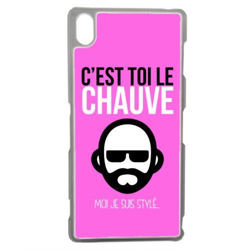 Coque transparente sony z3 c est toi le chauve moi je suis styl 9
