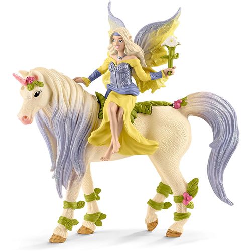 Figurine de jeu Bayala série Elf SCHLEICH Sera Fée avec fleur Licorne