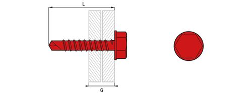 Boîte 250 Vis autoperceuse THT SCELL-IT - 4.8 x 50 mm - Assemblage 41 mm - THT8-48050